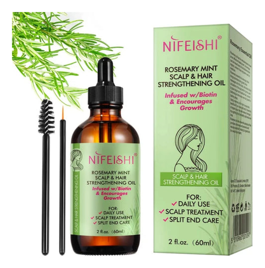 Aceite de Romero para Crecimiento Capilar | Fortalece Cabello + Estimula Pestañas | Nutrición Natural + Resultados Visibles | Kit 2