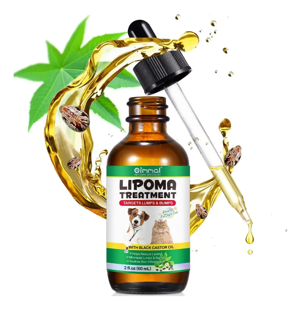 Aceite Natural para Mascotas con Ricino y Linaza