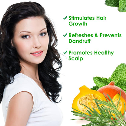 Aceite 3 En 1 Romero Menta Calabaza y Batana  Crecimiento Hidratación NARANJA