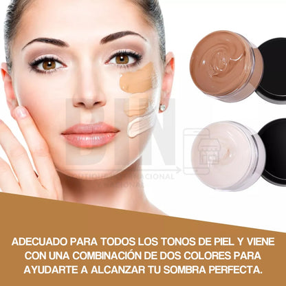 Corrector de Alta Cobertura | Oculta Manchas + Disimula Tatuajes + Acabado Natural + Fórmula Impermeable + Larga Duración