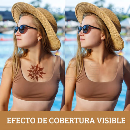 Corrector de Alta Cobertura | Oculta Manchas + Disimula Tatuajes + Acabado Natural + Fórmula Impermeable + Larga Duración