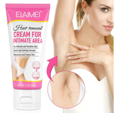 Crema Depiladora Suave con la Piel | Elimina Vello en Zonas Íntimas + Sin Dolor + Hidratante + Fórmula Segura + Fácil Aplicación
