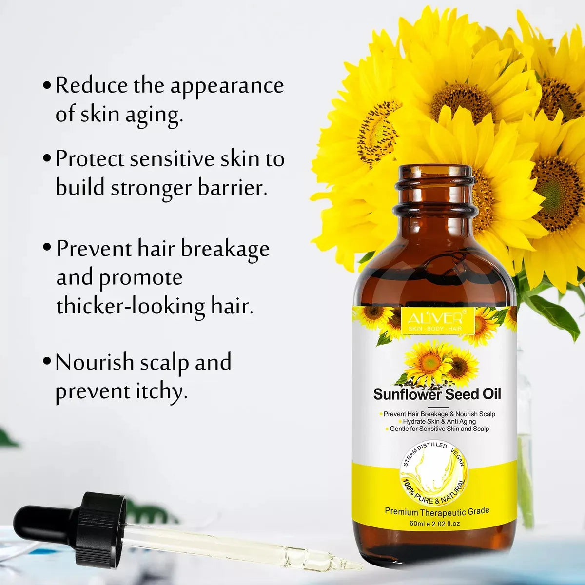 Repara El Cabello Aceite Semillas Girasol Orzuela Quebradizo