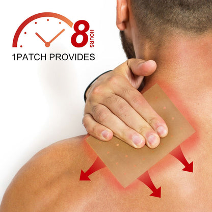 10 Parches para Dolor Muscular + Efecto Calmante | Alivio en Hombro + Espalda + Piernas | Uso Rápido + Adhesión Firme