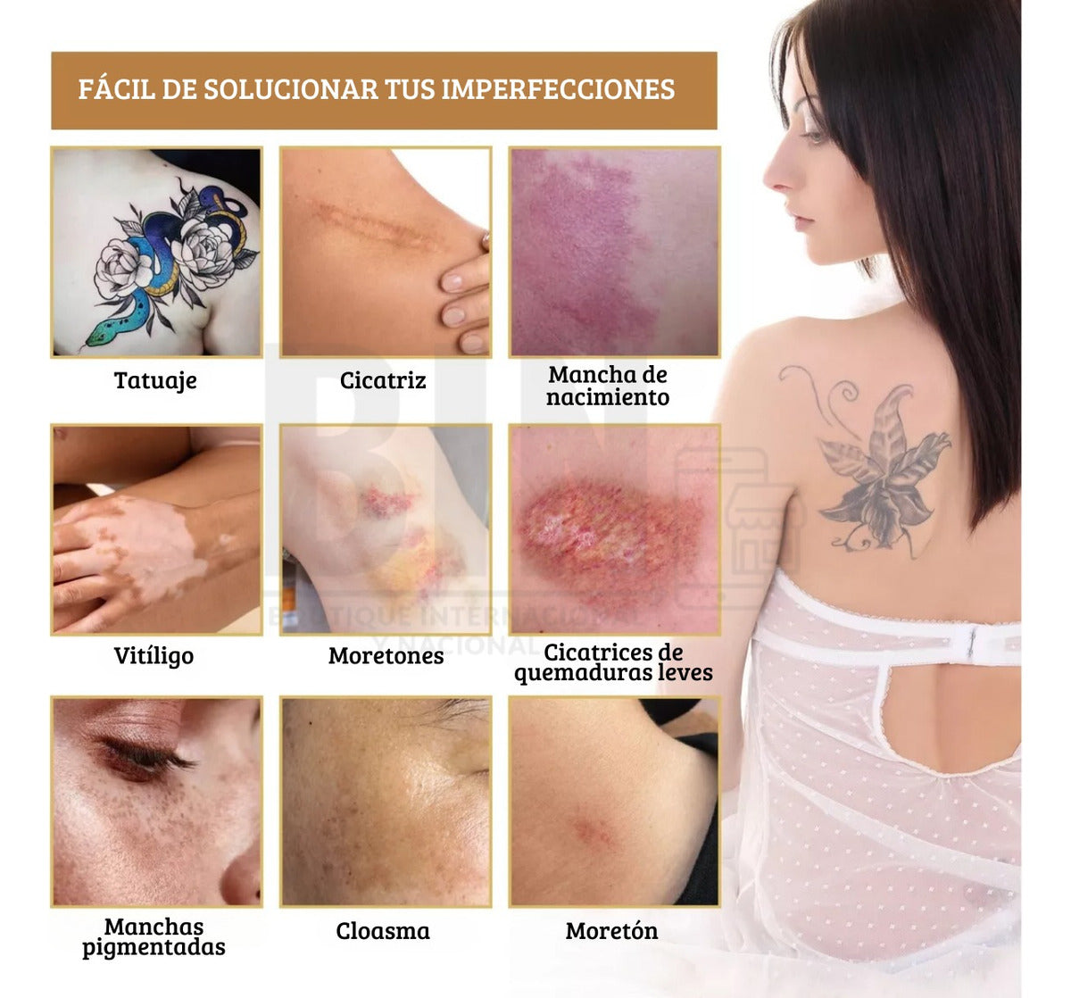 Corrector de Alta Cobertura | Oculta Manchas + Disimula Tatuajes + Acabado Natural + Fórmula Impermeable + Larga Duración