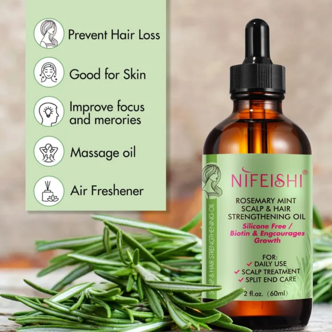 Aceite de Romero para Crecimiento Capilar | Fortalece Cabello + Estimula Pestañas | Nutrición Natural + Resultados Visibles | Kit 2