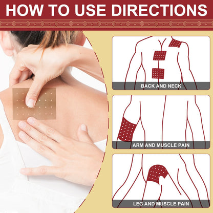 10 Parches para Dolor Muscular + Efecto Calmante | Alivio en Hombro + Espalda + Piernas | Uso Rápido + Adhesión Firme