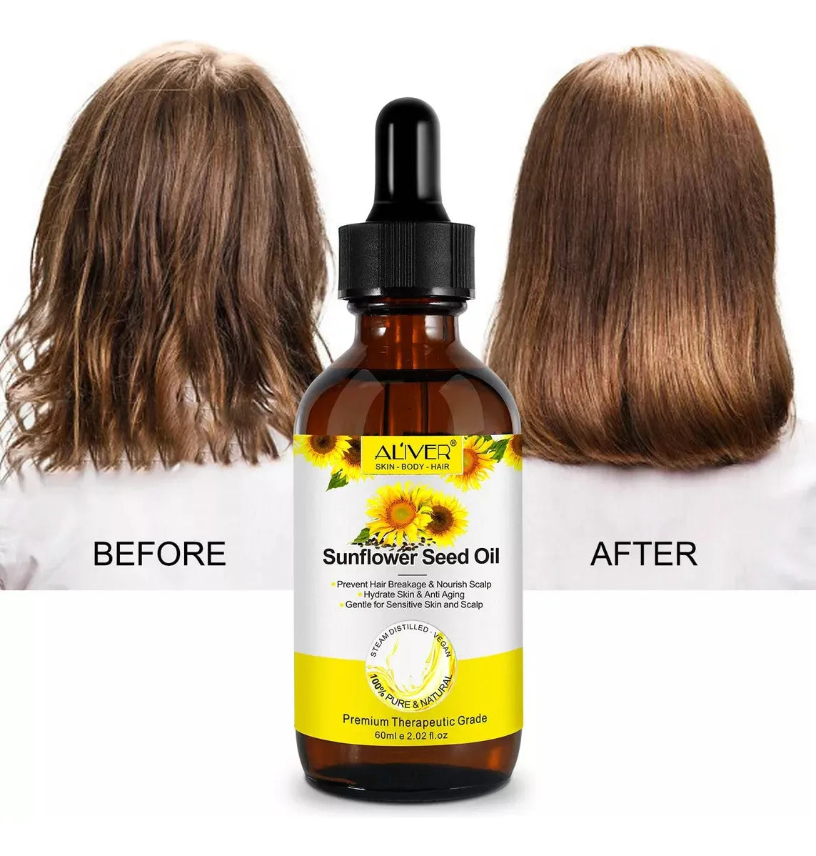 Repara El Cabello Aceite Semillas Girasol Orzuela Quebradizo