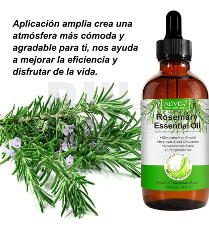 Aceite de Romero Natural | Crecimiento de Cabello + Barba | Fortalece Raíces + Estimula Folículos | Nutrición y Cuidado Profundo |120ml