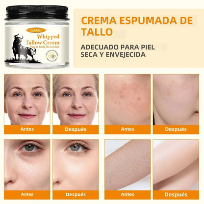 Crema Whipped Tallow Facial Corporal Humectante Hidratante