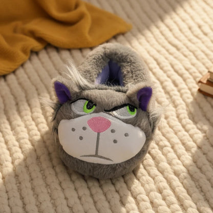 Pantuflas De Peluche Gato Lucifer Suaves Y Divertidas Unisex