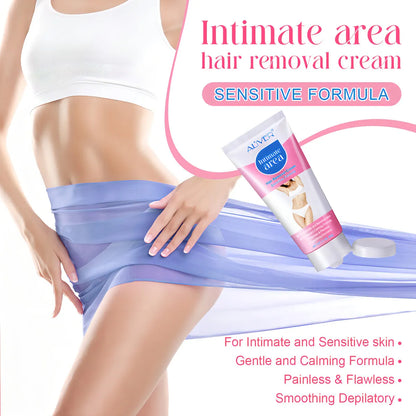 Aliver Crema Depilatoria Para Zonas Íntimas | Eliminación Suave Del Vello | Piel Normal