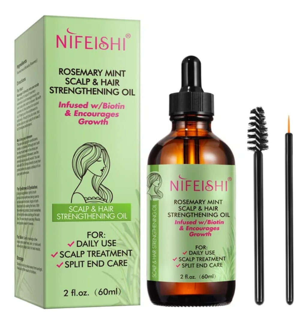 Aceite de Romero para Crecimiento Capilar | Fortalece Cabello + Estimula Pestañas | Nutrición Natural + Resultados Visibles | Kit 2