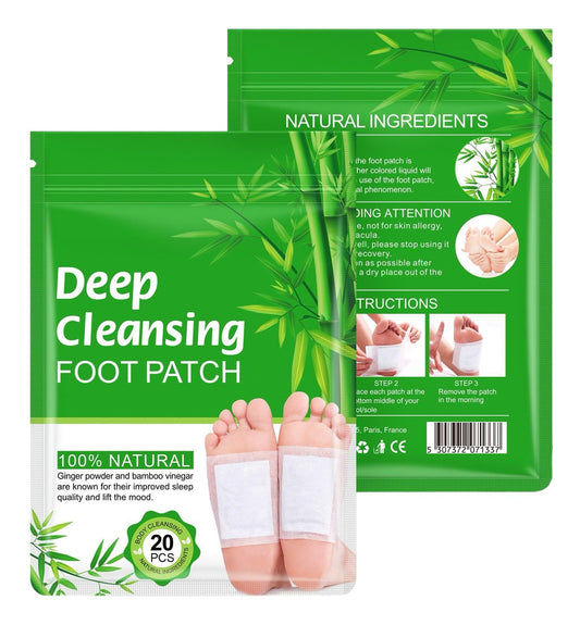 Parches De Desintoxicación Para Pies | Limpieza Profunda + Relajación Nocturna + Eliminación De Toxinas | 20 Unidades