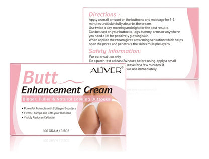 Crema Reafirmante para Glúteos | Adiós Celulitis + Suaviza Piel de Naranja + Tonifica + Hidrata + Mejora Textura | Resultados Visibles
