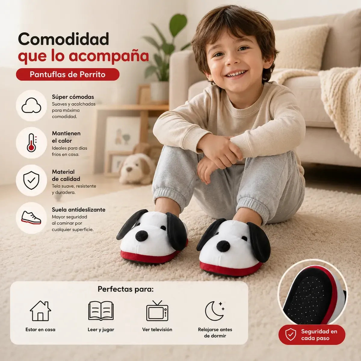 Pantuflas Snoopy Unisex Antideslizante Adulto 21-28 + Suave