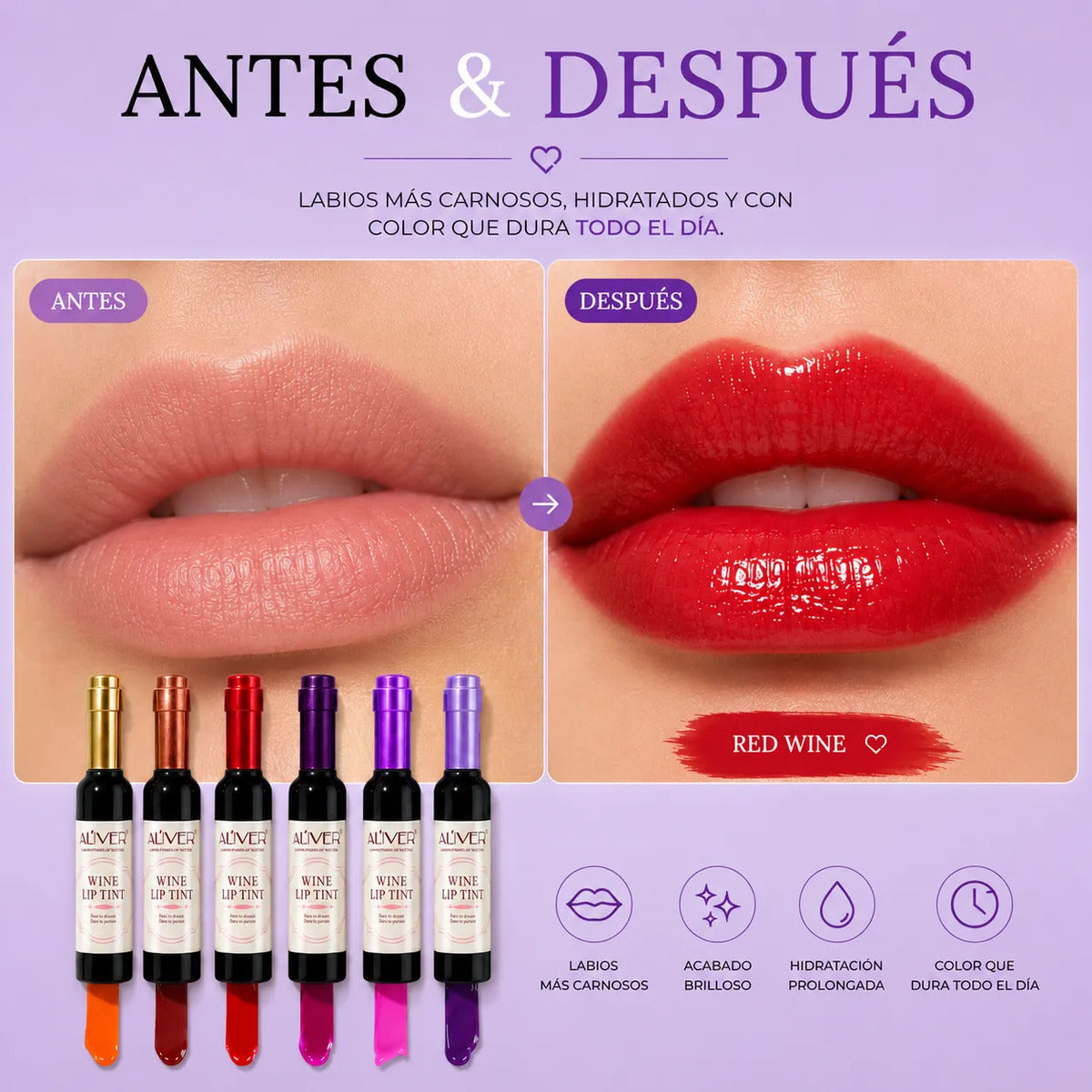 Kit 6 Gloss De Labios Efecto Mate