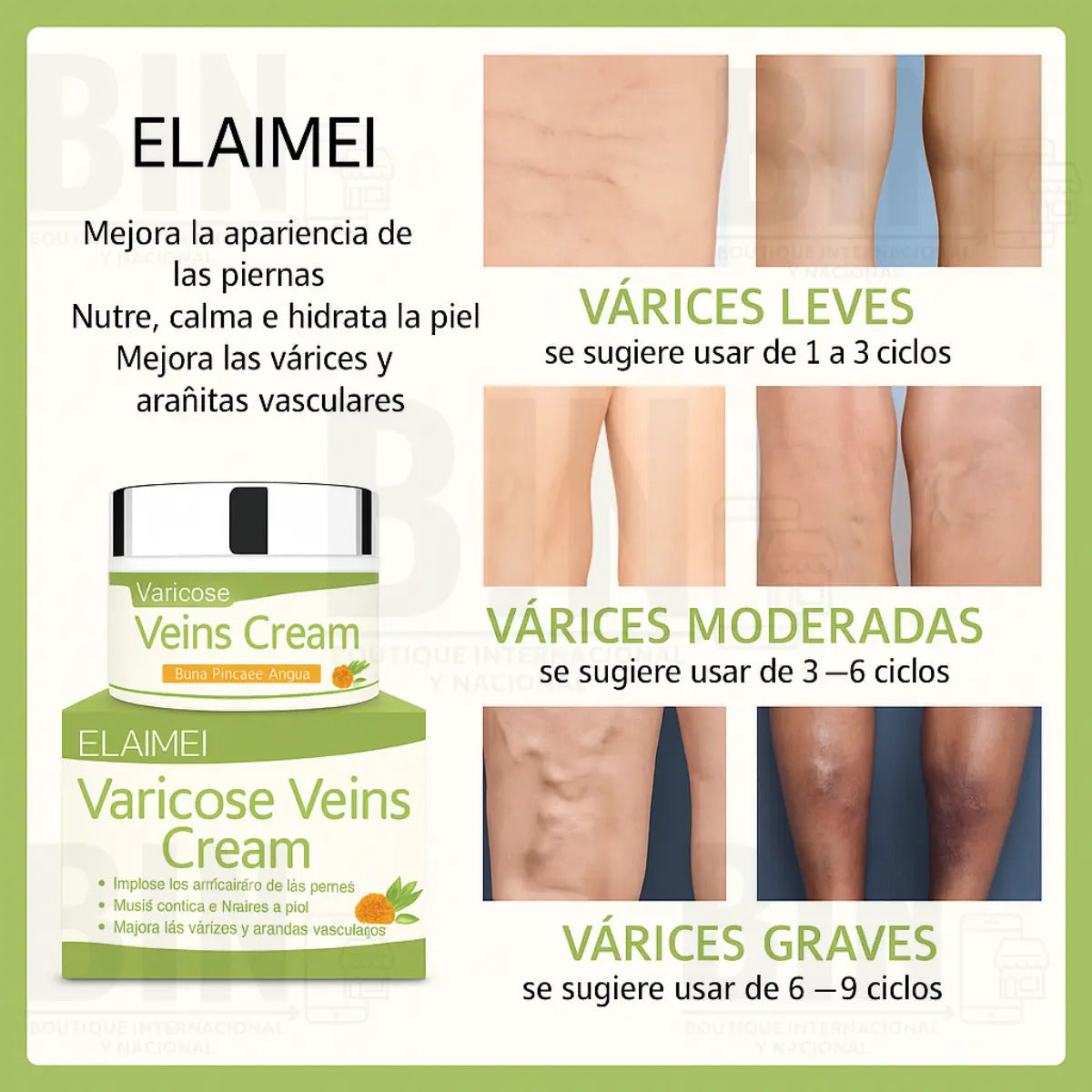 Crema Para Piernas Con Fórmula Natural Uso Diario