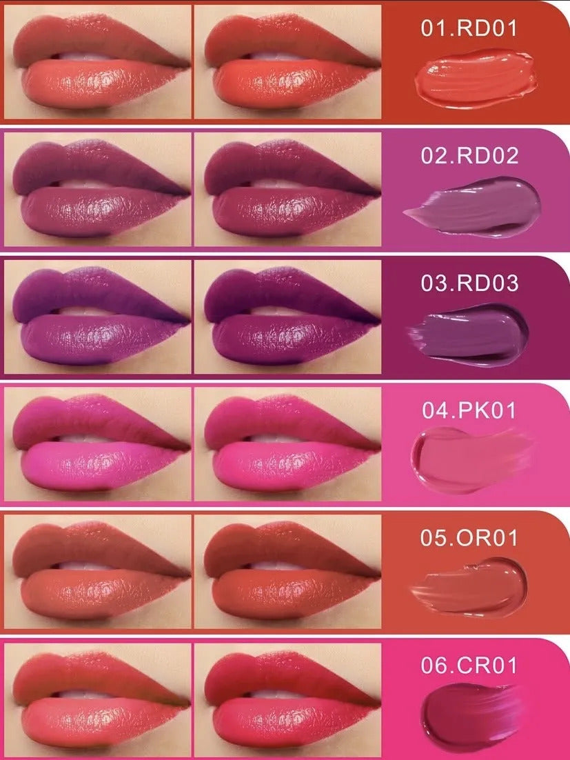 Kit 6 Gloss De Labios Efecto Mate