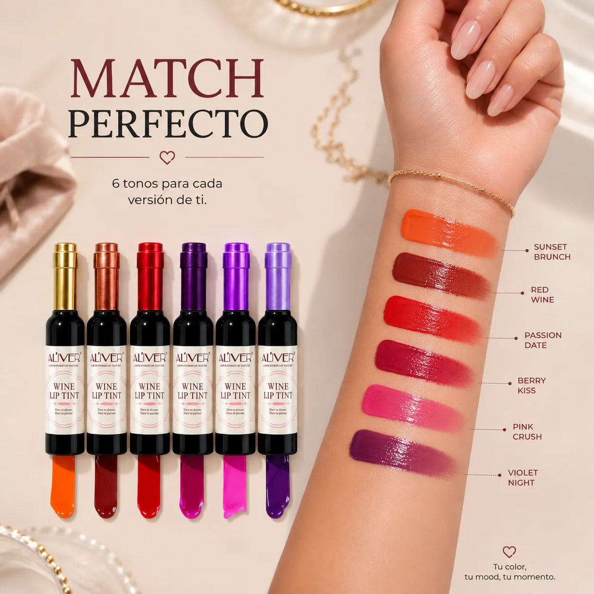 Kit 6 Gloss De Labios Efecto Mate