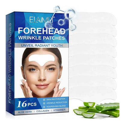 Parche Antiarrugas Frente 16pcs Colágeno Áloe Vera Vitaminas
