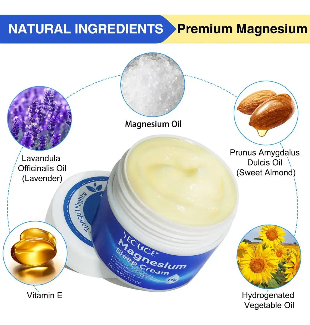 Crema De Magnesio Para Relajación Y Bienestar Diario