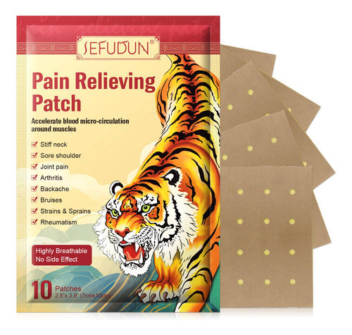 10 Parches para Dolor Muscular + Efecto Calmante | Alivio en Hombro + Espalda + Piernas | Uso Rápido + Adhesión Firme