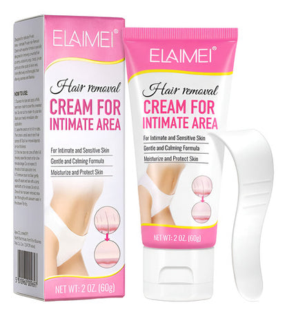 Crema Depiladora Suave con la Piel | Elimina Vello en Zonas Íntimas + Sin Dolor | Hidratación + Cuidado Delicado