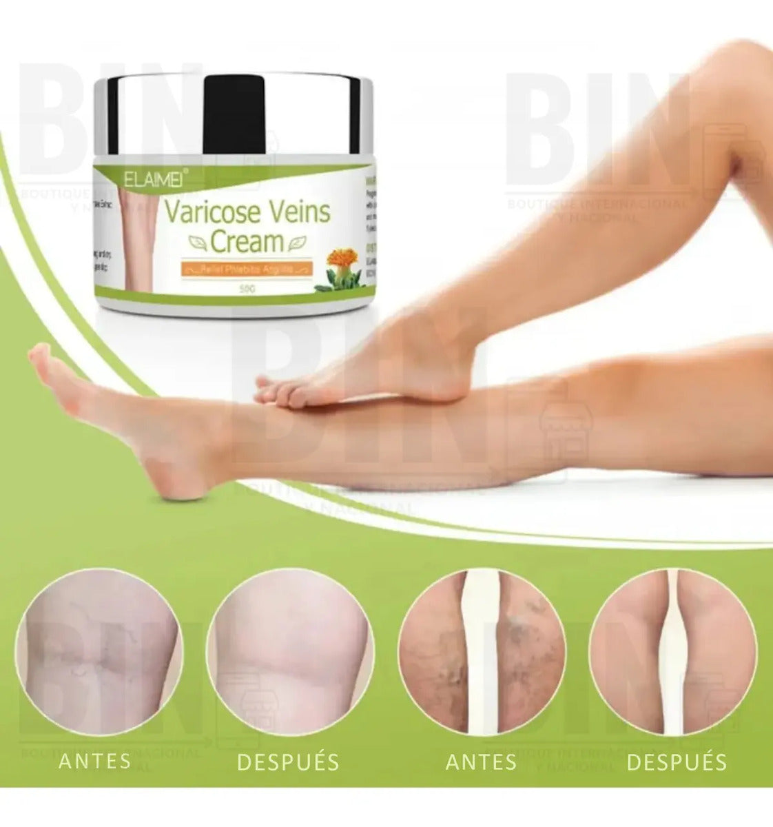 Crema Para Piernas Con Fórmula Natural Uso Diario