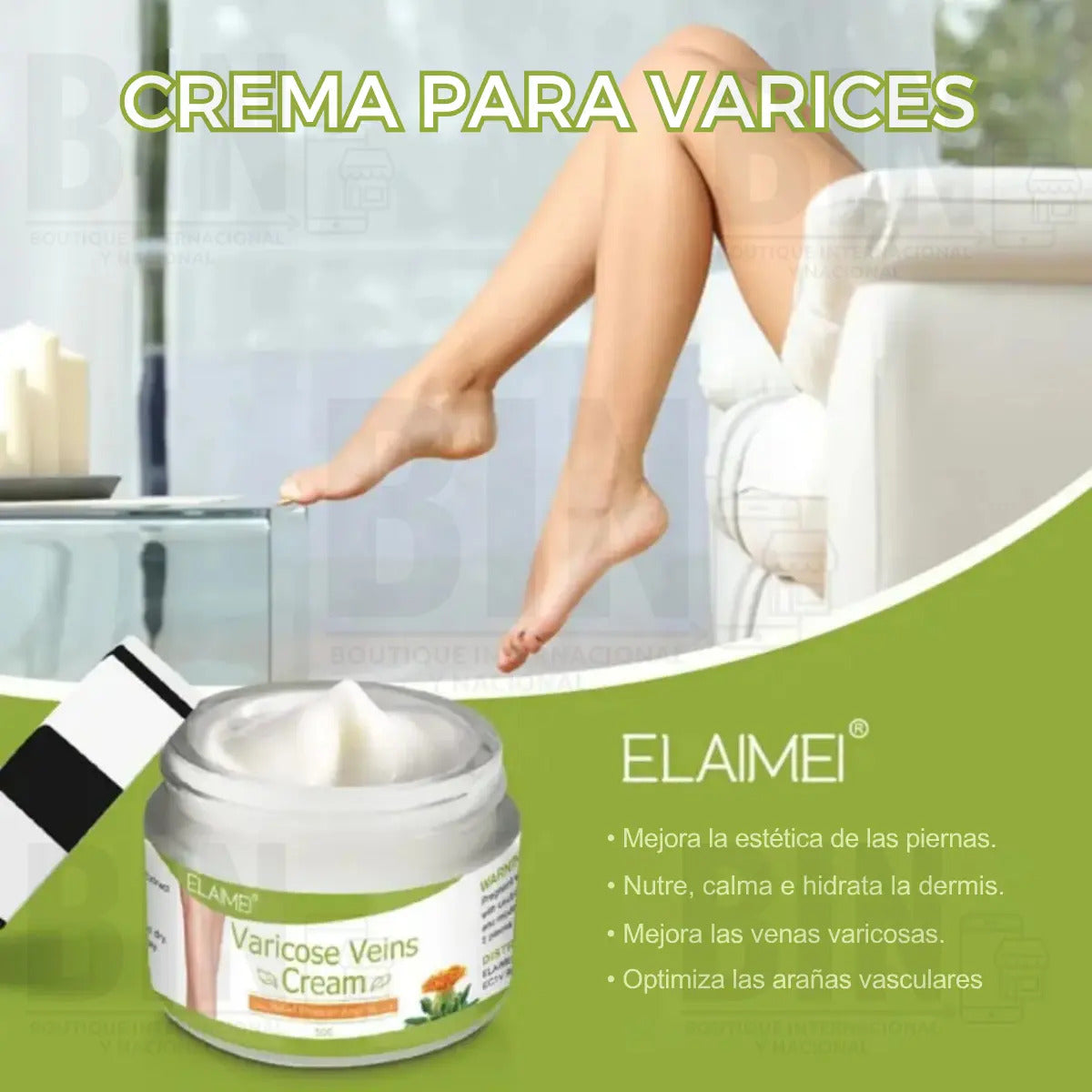 Crema Para Piernas Con Fórmula Natural Uso Diario