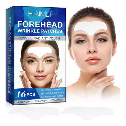 Parche Antiarrugas Frente 16pcs Colágeno Áloe Vera Vitaminas