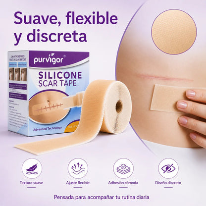 Rollo Silicona Para Cicatrices 3m Purvigor Reutilizable