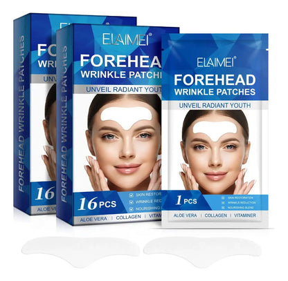 Parche Antiarrugas Frente 16pcs Colágeno Áloe Vera Vitaminas