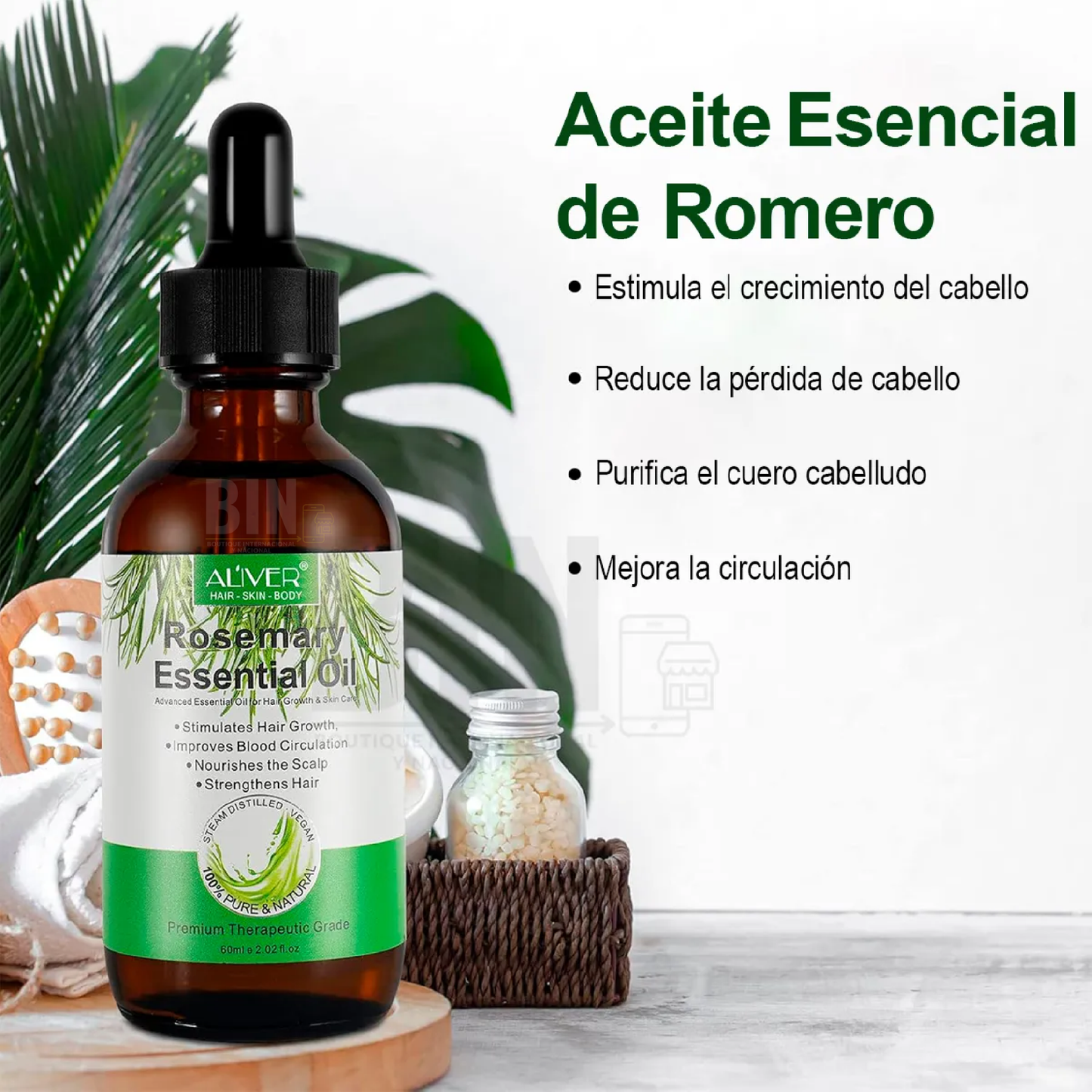 Aceite Esencial de Romero para Cabello y Piel