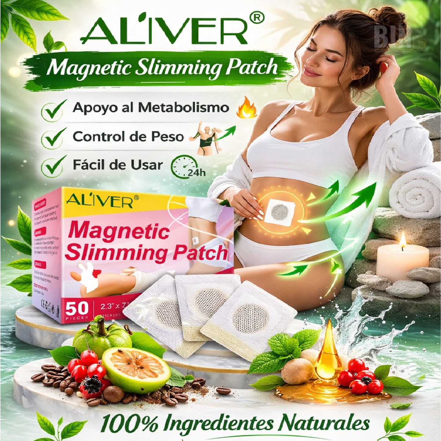 Parches Magnéticos Corporales Herbal (50 Piezas) | Cuidado y Bienestar Natural