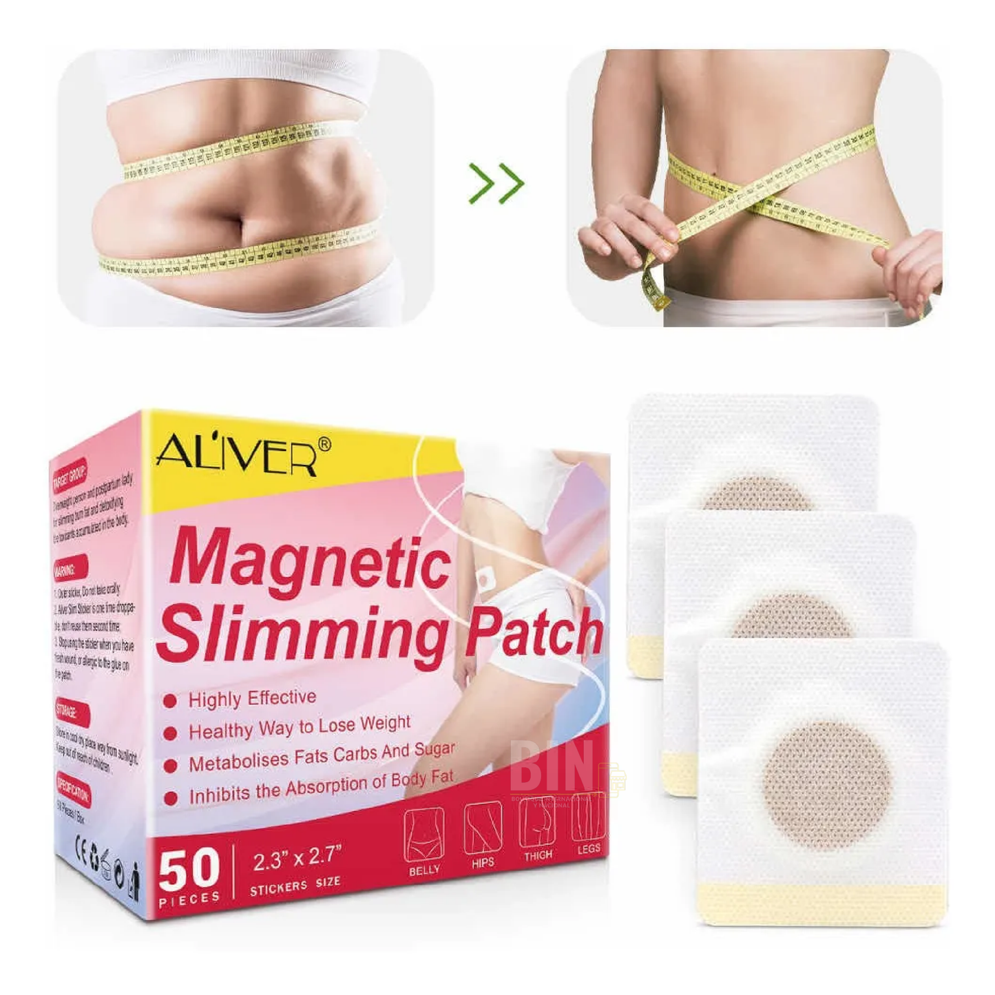 Parches Magnéticos Corporales Herbal (50 Piezas) | Cuidado y Bienestar Natural