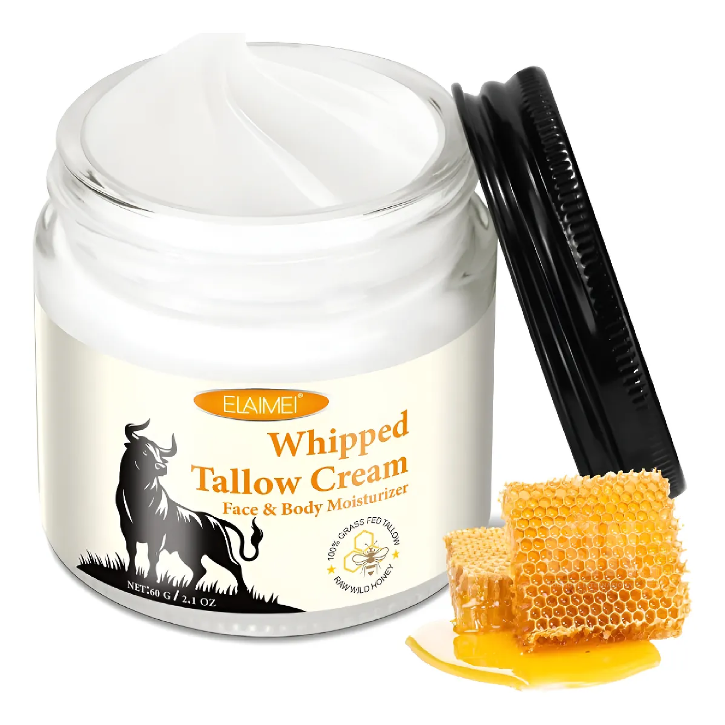Crema Cebo de Res y Miel Elaimei Hidratante Aclarante Facial y Corporal