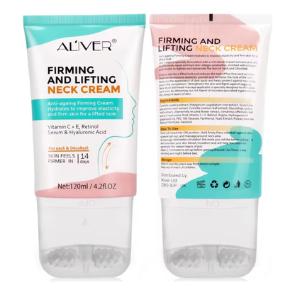 Aliver Crema reafirmante para el cuello antiarrugas con vitamina C y retinol | Hidratante Antiedad
