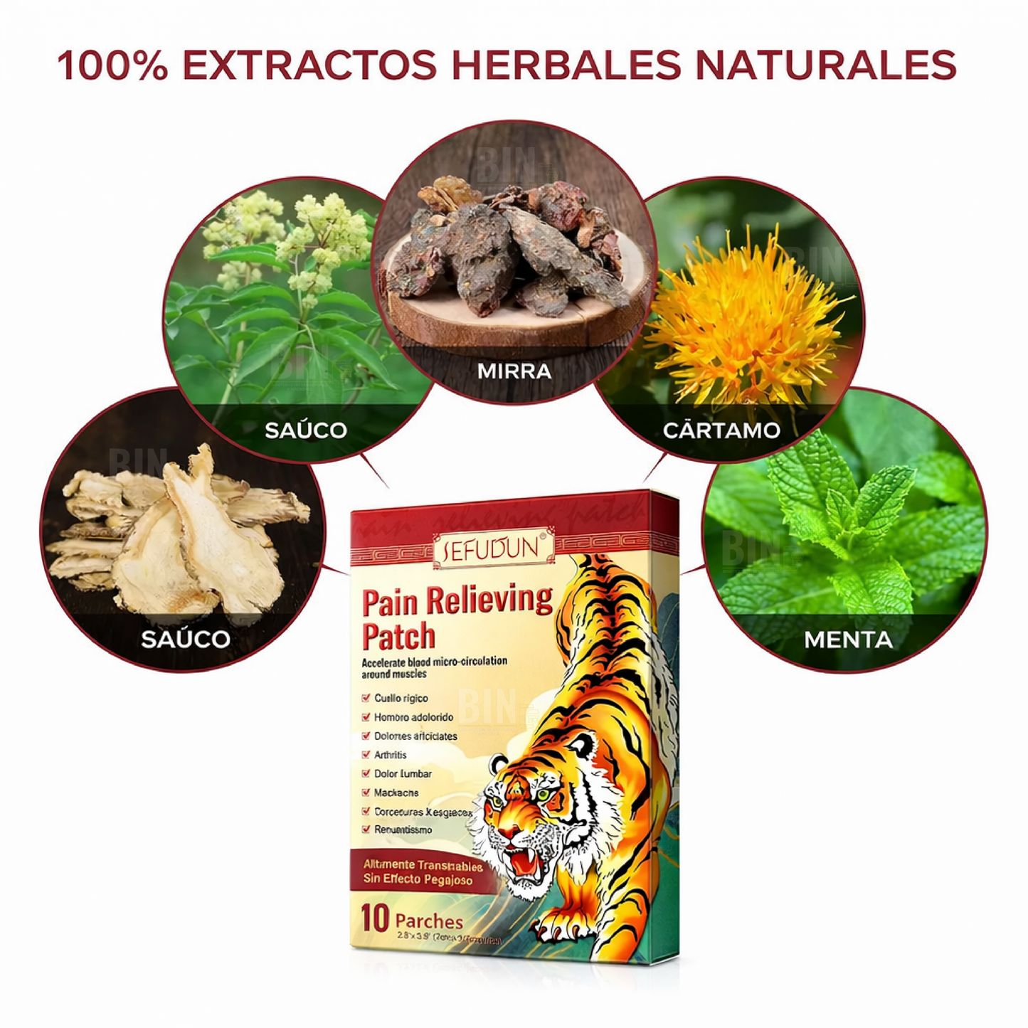 Sefudun 10 Parches Relajantes Corporales | Confort para Espalda y Articulaciones