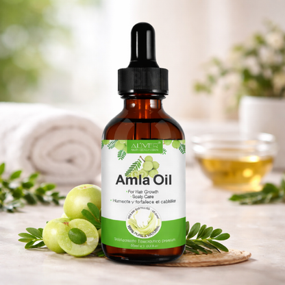 Aliver Aceite de Amla para el Cabello Anticaída Fortalece Folículos y Estimula Crecimiento Capilar