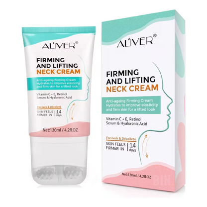 Aliver Crema reafirmante para el cuello antiarrugas con vitamina C y retinol | Hidratante Antiedad