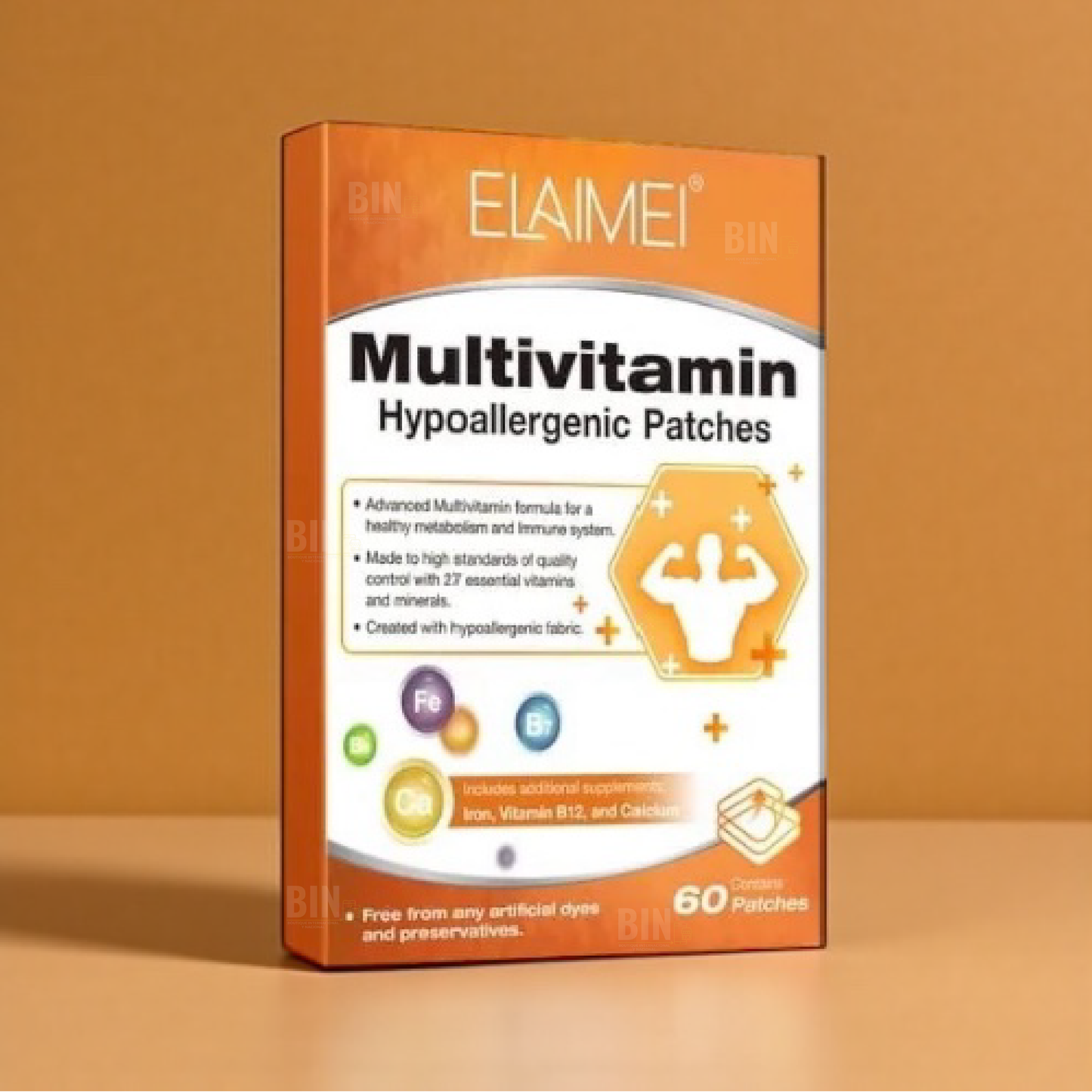 Parches con Vitaminas y Minerales para Energía y Bienestar | Absorción Transdérmica | 60 Parches