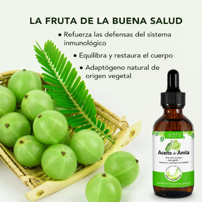 Aliver Aceite de Amla para el Cabello Anticaída Fortalece Folículos y Estimula Crecimiento Capilar