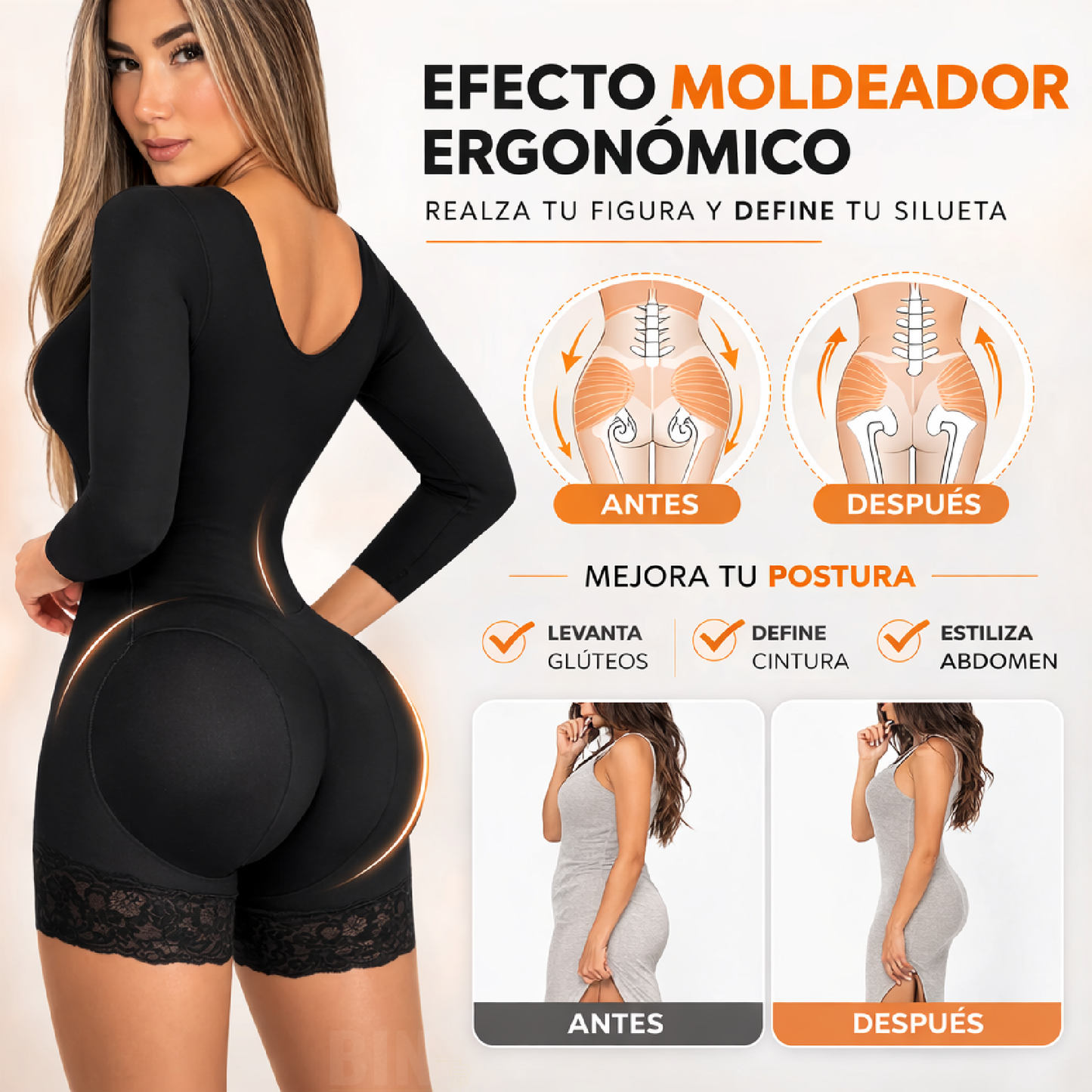 Faja Postquirúrgica Lipo Con Mangas De Alta Compresión Moldeadora