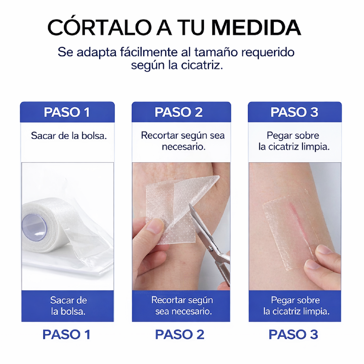 Elaimei Rollo Parche De Silicón Para Cicatrices Reutilizable 3 Metros Transparente