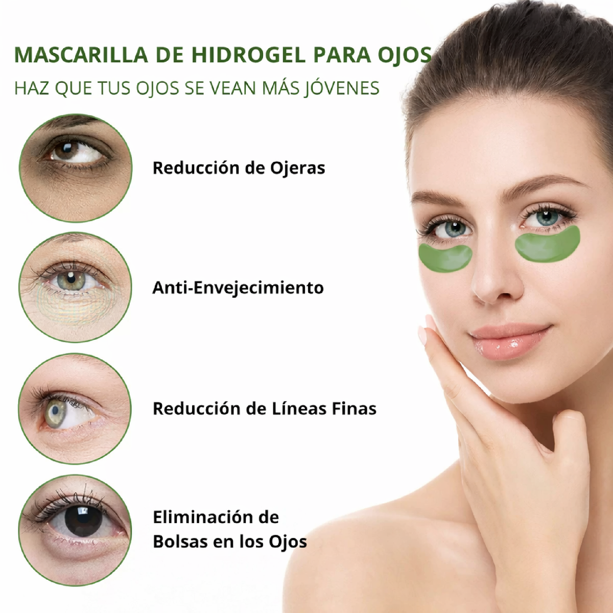 Aliver Parches para Ojos Anti Ojeras y Bolsas | Hidratantes y Reafirmantes