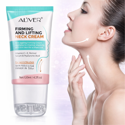 Aliver Crema reafirmante para el cuello antiarrugas con vitamina C y retinol | Hidratante Antiedad