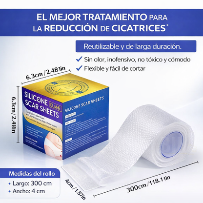 Elaimei Rollo Parche De Silicón Para Cicatrices Reutilizable 3 Metros Transparente
