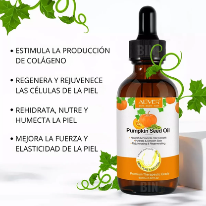 Aceite de Semilla de Calabaza Orgánico | Fortalece y Estimula el Crecimiento del Cabello