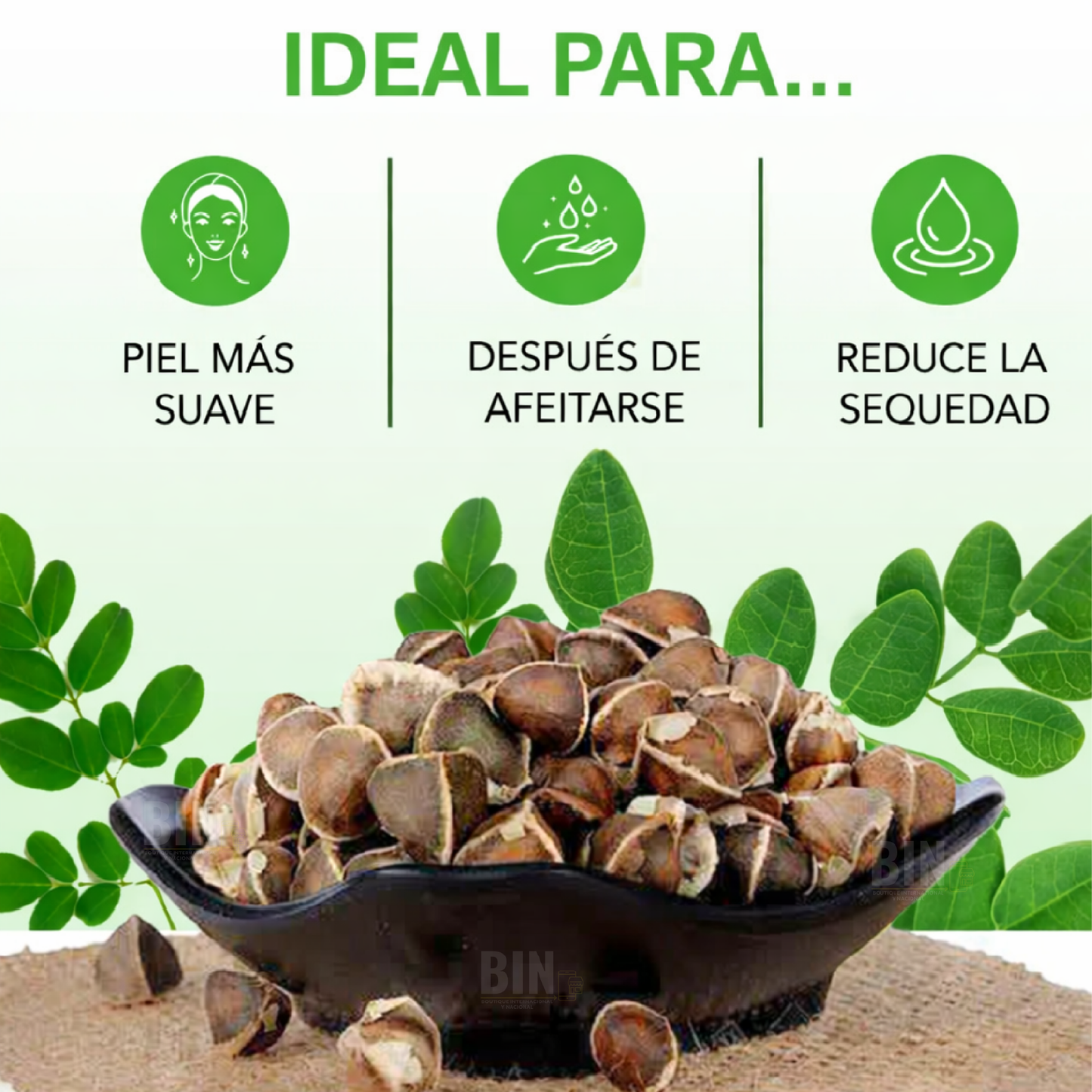 Aceite Moringa Crecimiento Capilar Antiedad Terapéutico